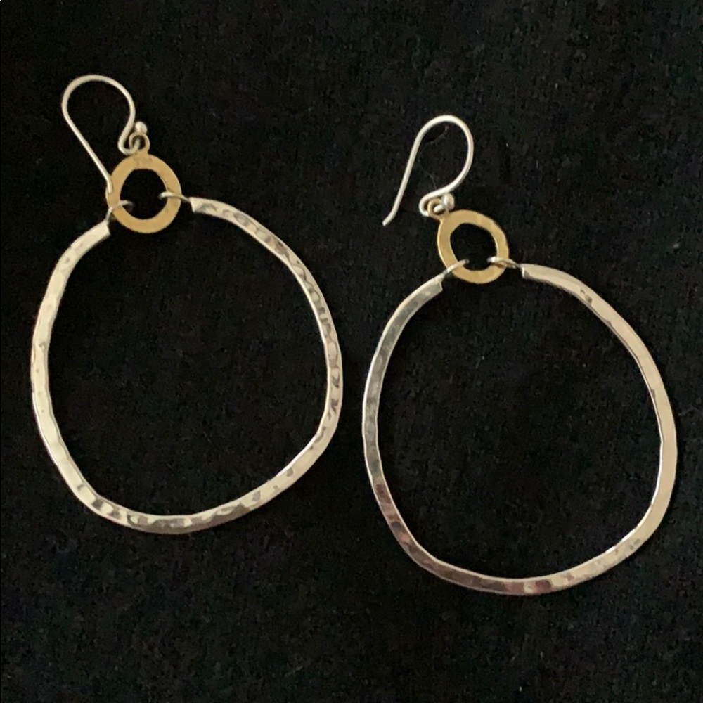 Silpada NWOT sterling silver and gold earrings.